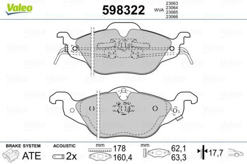 VALEO 598322 SBB-Satz PREMIUM