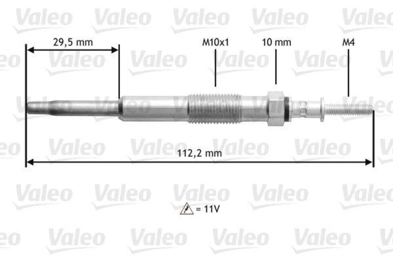 VALEO 345135 Glühkerze KIA CARENS,CERATO,SP