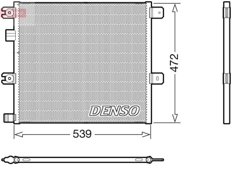 DENSO DCN99077 Kondensator A/C VOLVO HD/TRUCK OE- Nrn: 21675287; 7421675287