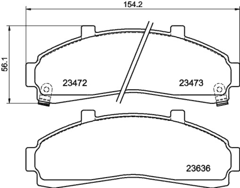 HELLA 8DB 355 009-941 Bremsbelagsatz Scheibenbremse