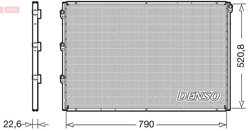 DENSO DCN99078 Kondensator A/C VDL BOVA MAGIQ / FHD-2 (N/S) (06-)