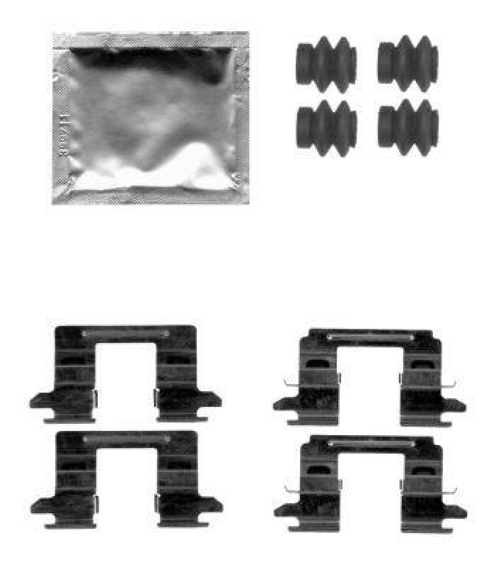 HELLA 8DZ 355 205-201 Zubehörsatz, Scheibenbremsbelag für SUZUKI