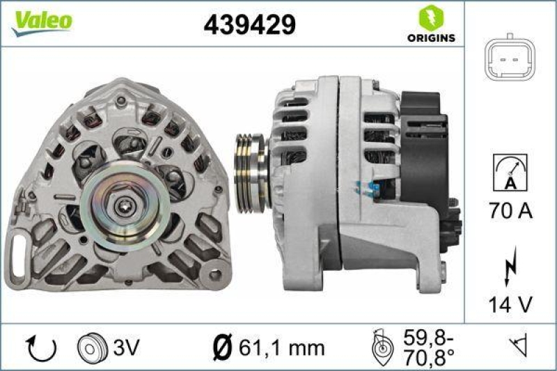 VALEO 439429 Generator Neu - ORIGINS