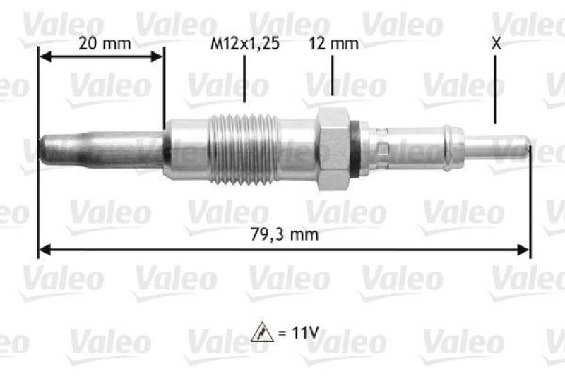 VALEO 345137 Glühkerze FIAT DobloPalio,Punto,ST