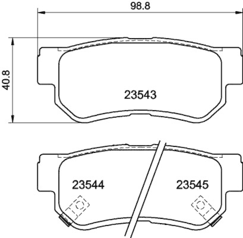 HELLA 8DB 355 009-971 Bremsbelagsatz Scheibenbremse