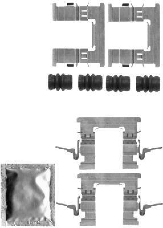 HELLA 8DZ 355 205-211 Zubehörsatz, Scheibenbremsbelag für NISSAN