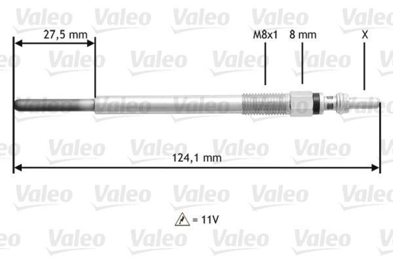 VALEO 345138 Glühkerze TOYOTA AYGO 1.4LPEUG