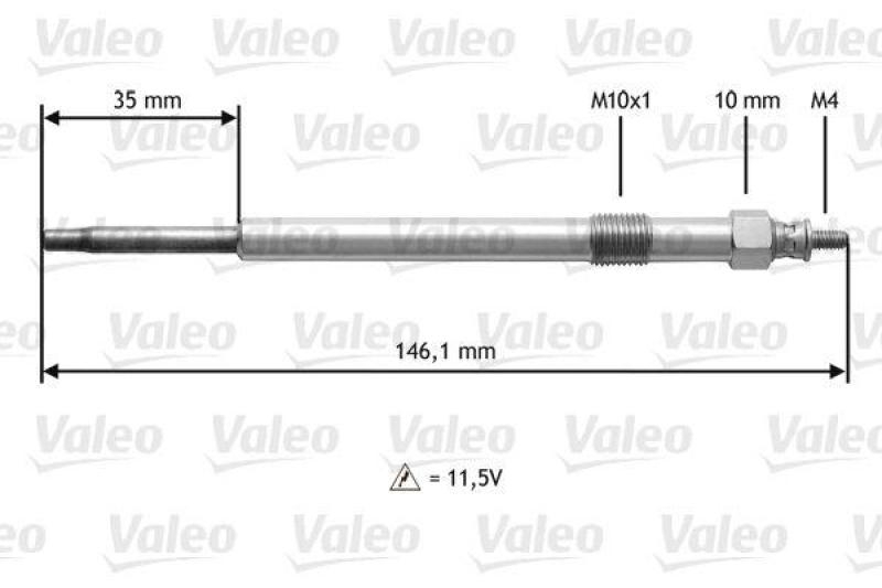 VALEO 345139 Glühkerze JAGU X-Type, XF