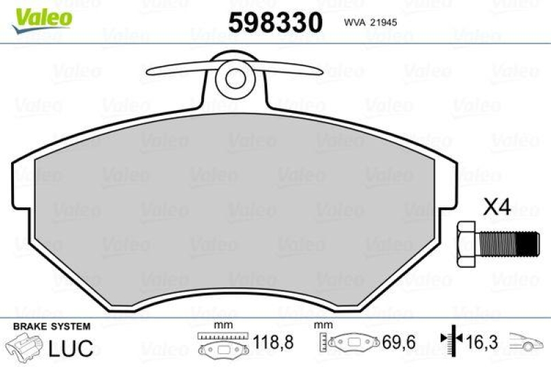 VALEO 598330 SBB-Satz PREMIUM