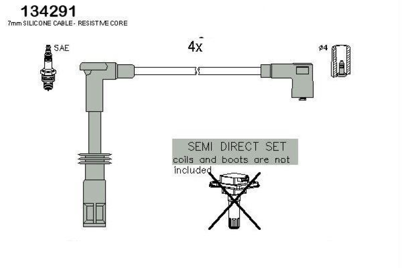 HITACHI 134291 Zündkabelsatz für ALFA u.a.