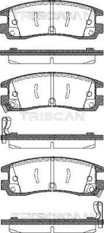 TRISCAN 8110 24015 Bremsbelag Hinten für Opel Sintra