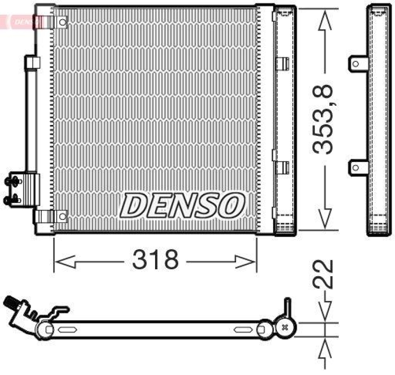 DENSO DCN99082 Kondensator A/C TESLA MODEL S (5YJS) 85 (12-16)