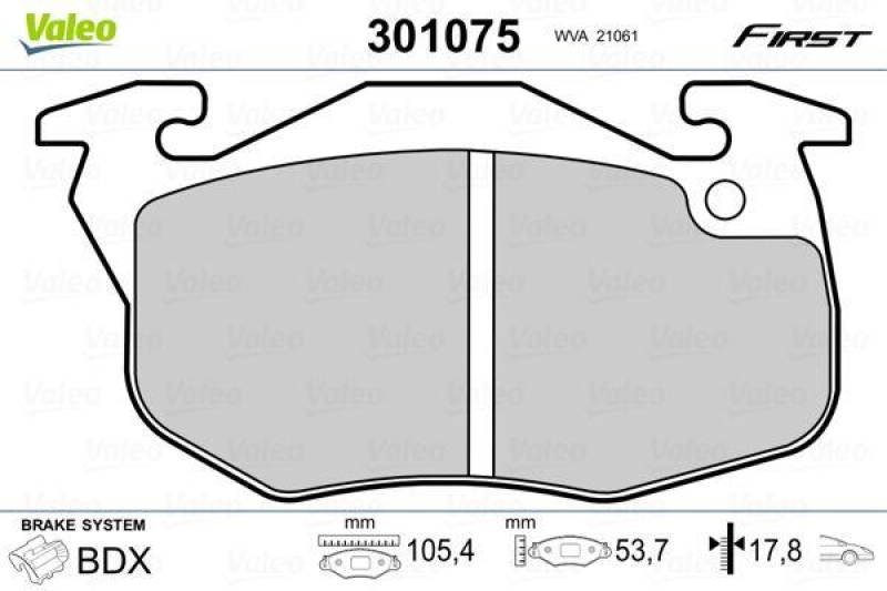 VALEO 301075 SBB-Satz FIRST