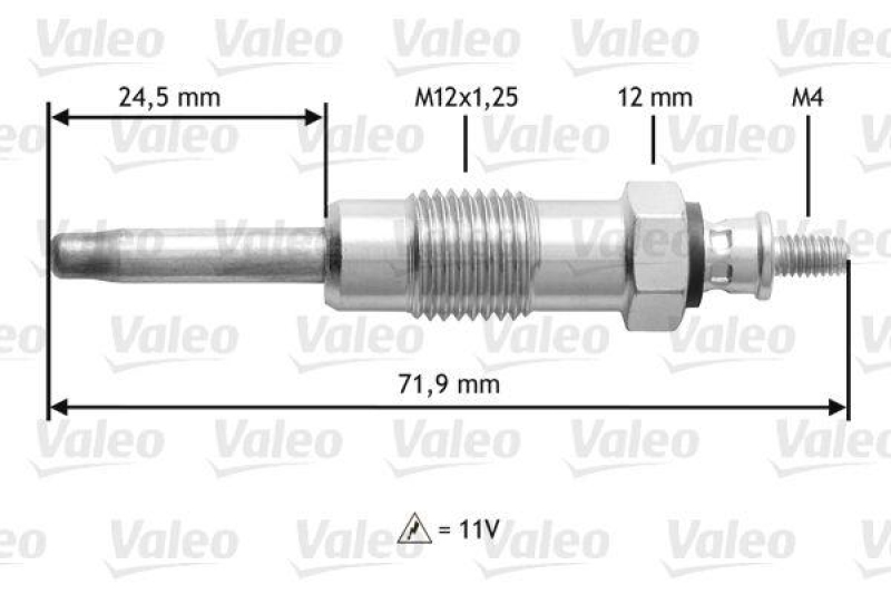 VALEO 345140 Glühkerze FIAT Brava, Bravo,Marea