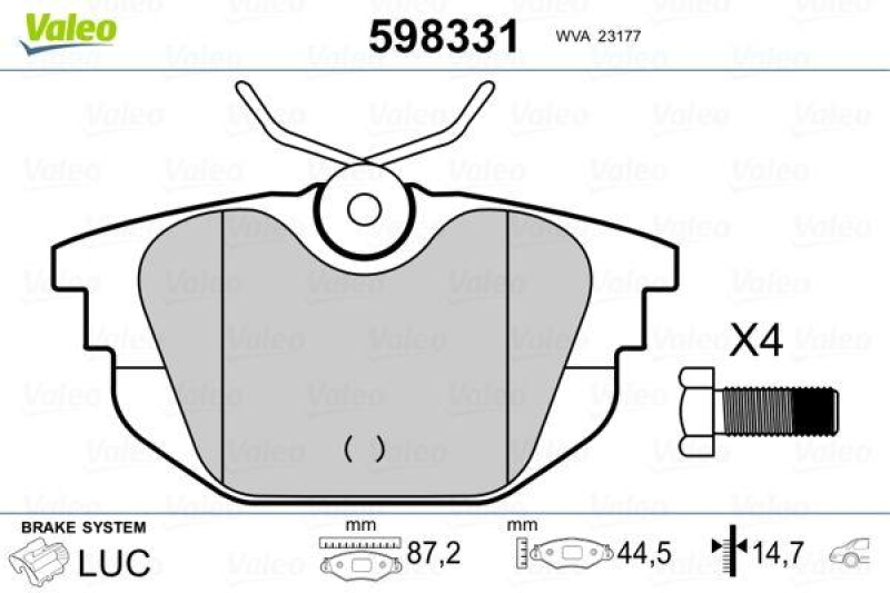 VALEO 598331 SBB-Satz PREMIUM