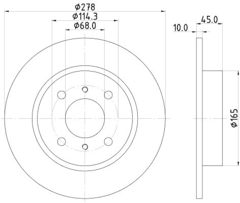 HELLA 8DD 355 110-661 Bremsscheibe