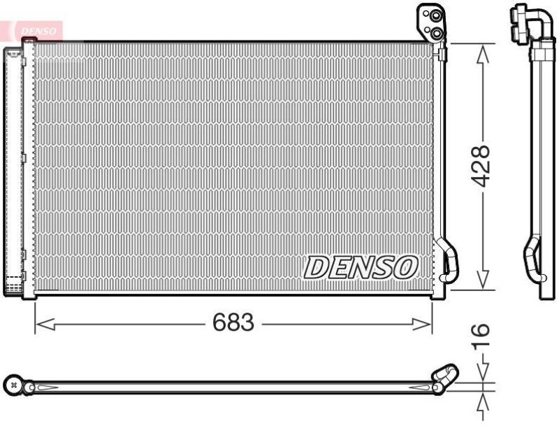 DENSO DCN99083 Kondensator A/C TESLA MODEL X (5YJX) P90D AWD (15-)