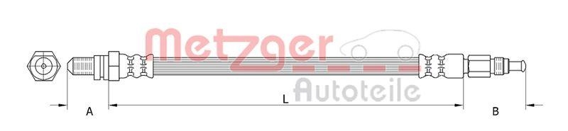 METZGER 4110803 Bremsschlauch für FORD VA