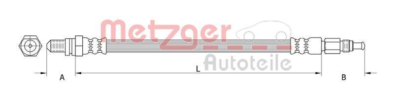 METZGER 4110803 Bremsschlauch f&uuml;r FORD VA