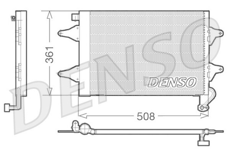 DENSO DCN27004 Kondensator A/C VW POLO (9N_) 1.2 12V (2001 - 2007)