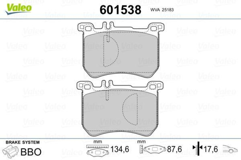 VALEO 601538 SBB-Satz PREMIUM