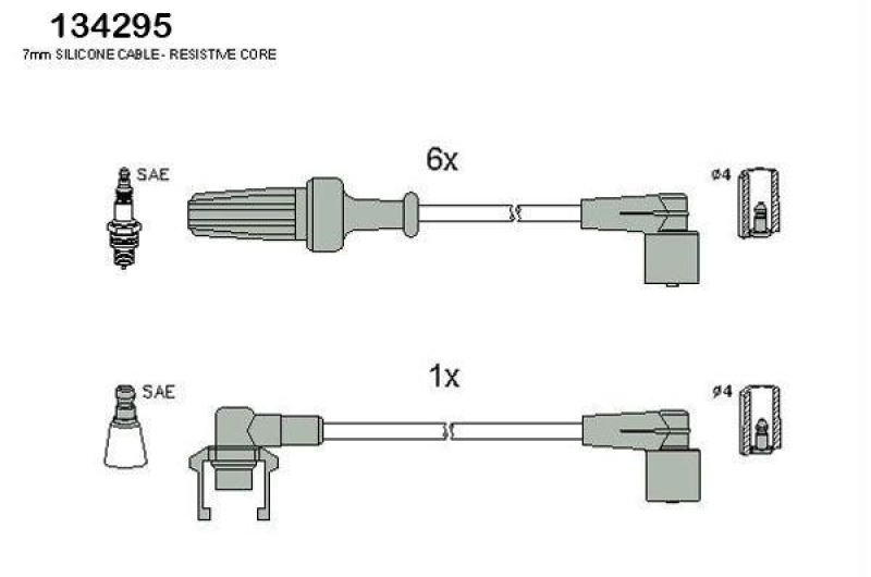 HITACHI 134295 Zündkabelsatz für RENAULT u.a.