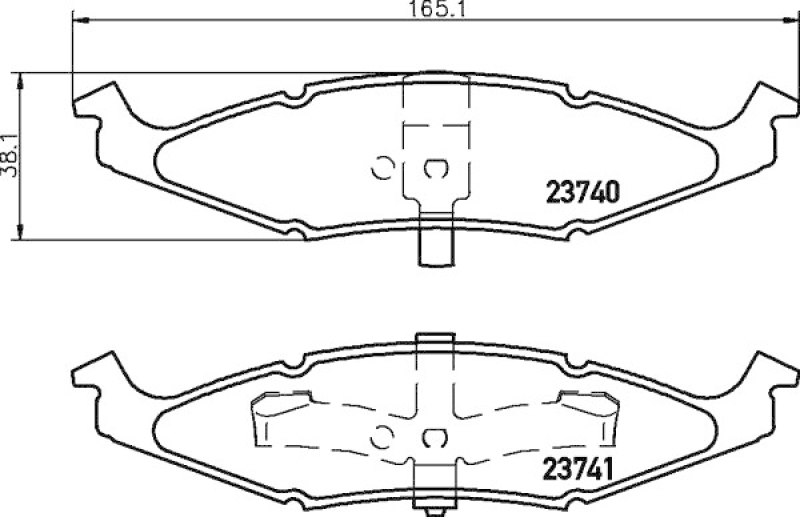 HELLA 8DB 355 010-081 Bremsbelagsatz Scheibenbremse