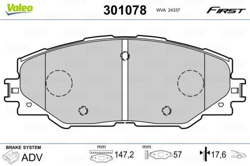 VALEO 301078 SBB-Satz FIRST