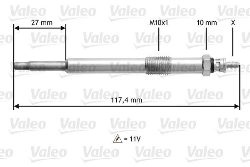 VALEO 345143 Glühkerze VOLVO S40,V50 2.0L D