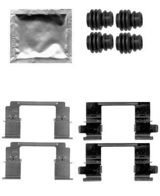 HELLA 8DZ 355 205-281 Zubehörsatz, Scheibenbremsbelag für HONDA