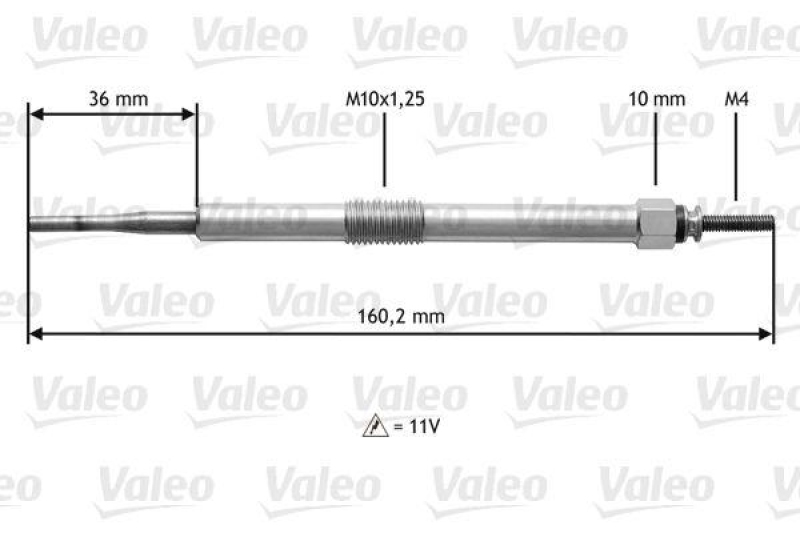 VALEO 345144 Glühkerze TOY Auris, Yaris,Corolla