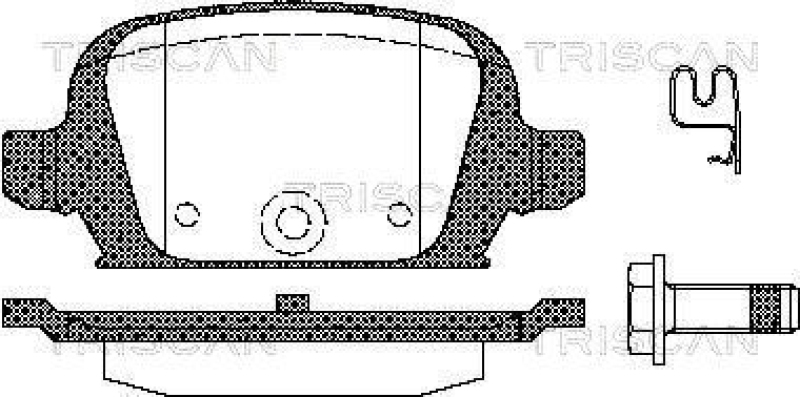 TRISCAN 8110 24021 Bremsbelag Hinten für Opel Corsa C