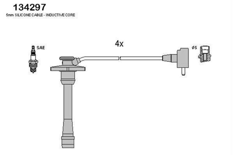 HITACHI 134297 Zündkabelsatz für TOYOTA u.a.