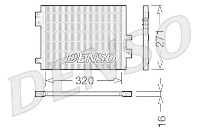 DENSO DCN28002 Kondensator A/C PORSCHE 911 (996) 3.4 Carrera (1997 - 2001)