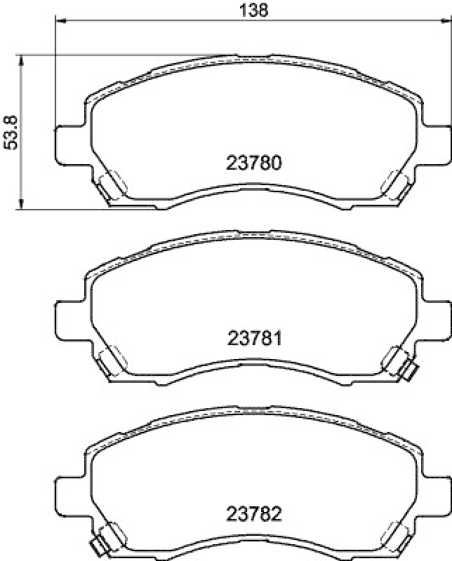 HELLA 8DB 355 010-121 Bremsbelagsatz Scheibenbremse