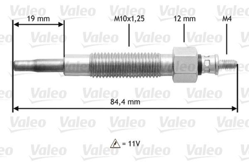 VALEO 345145 Glühkerze NISS Serena,Vanette 2.3L,