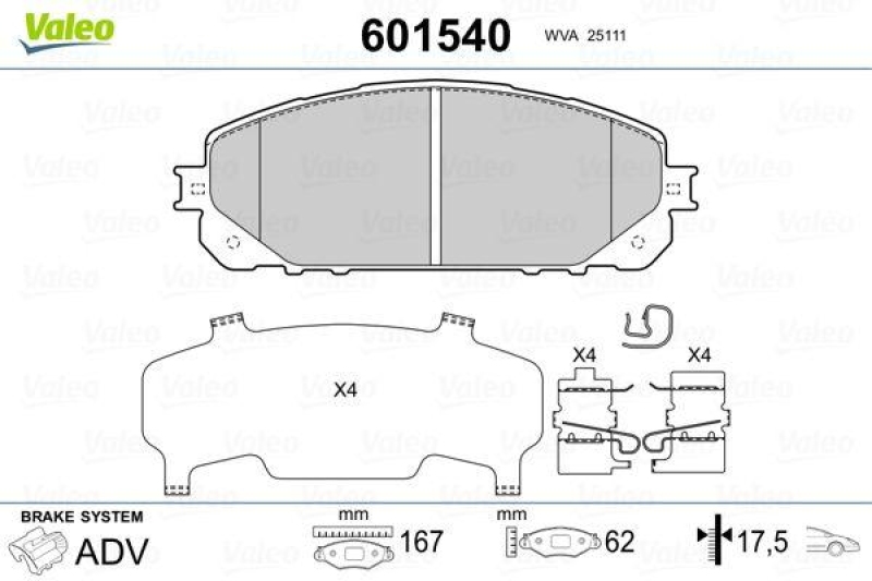 VALEO 601540 SBB-Satz PREMIUM