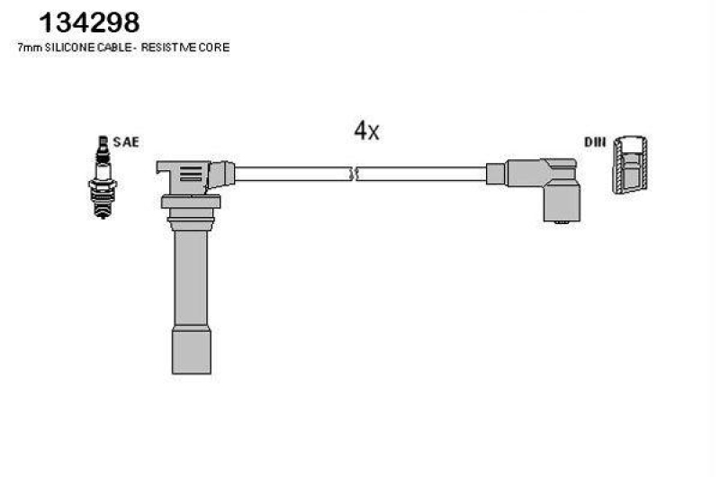 HITACHI 134298 Zündkabelsatz für MAZDA u.a.