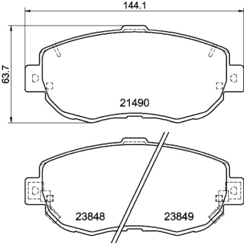 HELLA 8DB 355 010-151 Bremsbelagsatz Scheibenbremse