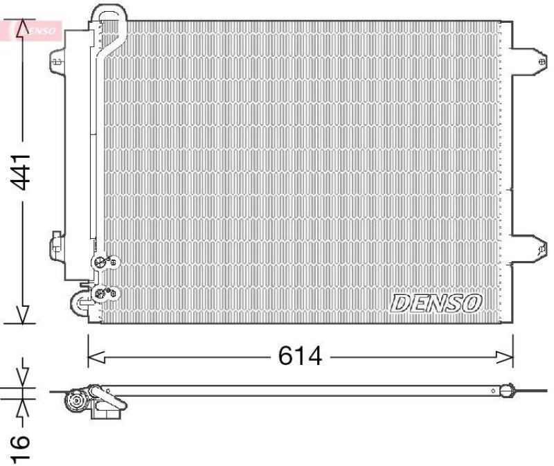 DENSO DCN32008 Kondensator A/C VW PASSAT Variant (3C5) 2.0 TDI 16V (2005 - 2010)