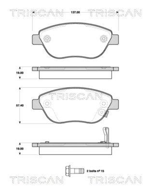 TRISCAN 8110 24028 Bremsbelag Vorne für Opel Corsa D