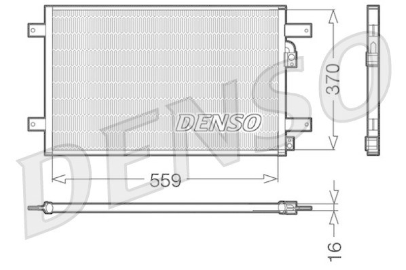 DENSO DCN32014 Kondensator A/C FORD GALAXY (WGR) 2.3 16V (1997 - 2006)