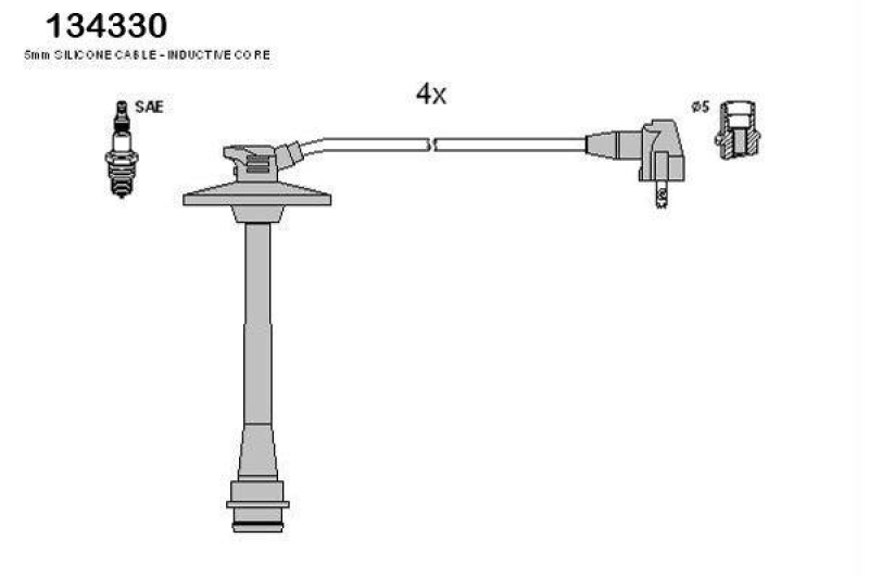 HITACHI 134330 Zündkabelsatz für TOYOTA u.a.