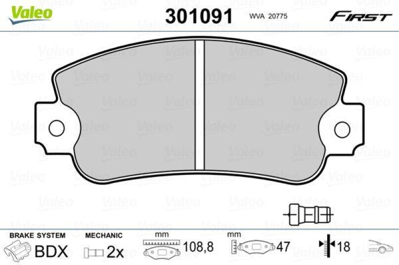 VALEO 301091 SBB-Satz FIRST