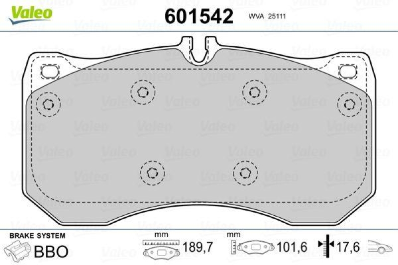 VALEO 601542 SBB-Satz PREMIUM