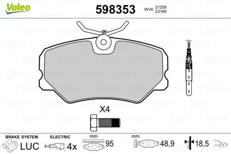 VALEO 598353 SBB-Satz PREMIUM