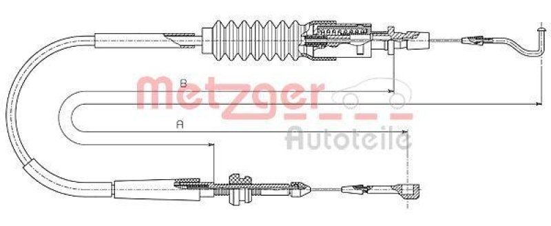 METZGER 14.4305 Gaszug für VW