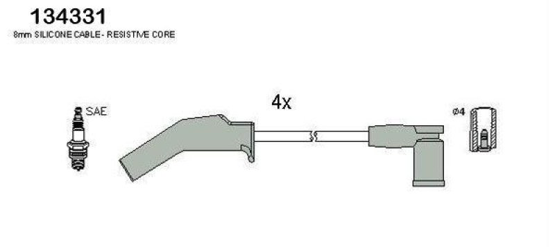 HITACHI 134331 Zündkabelsatz für FORD u.a.