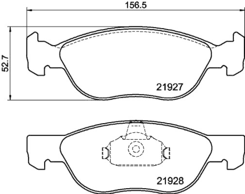 HELLA 8DB 355 010-181 Bremsbelagsatz Scheibenbremse