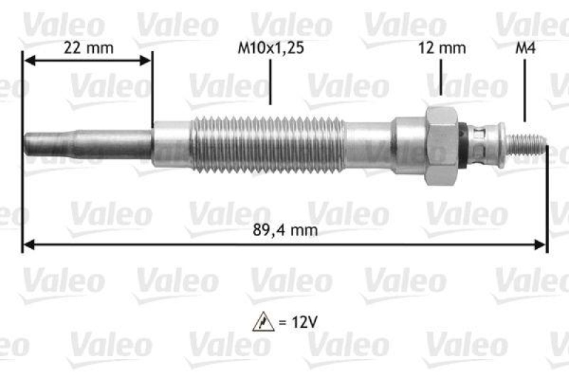 VALEO 345149 Glühkerze NISSAN PICK-UP D21,D